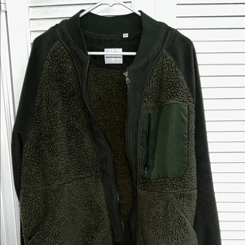 Uniqlo x White Mountaineering Olive Fleece Jacket